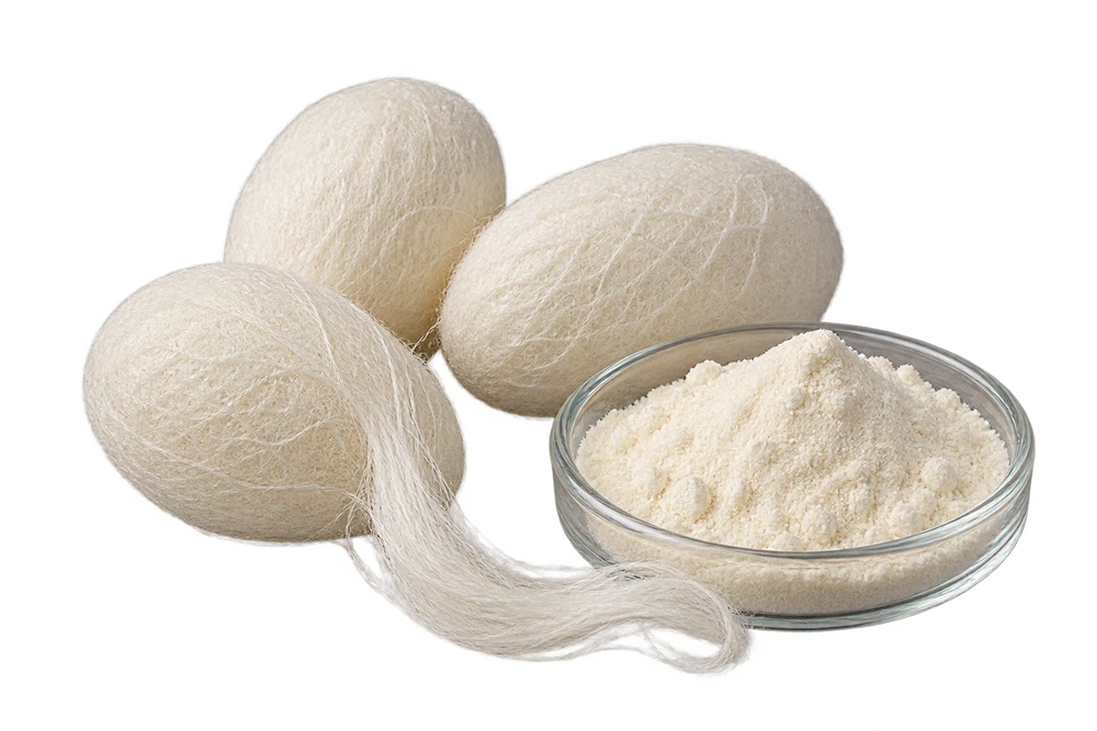 Illustrative source or raw-material specimen: Silk peptide