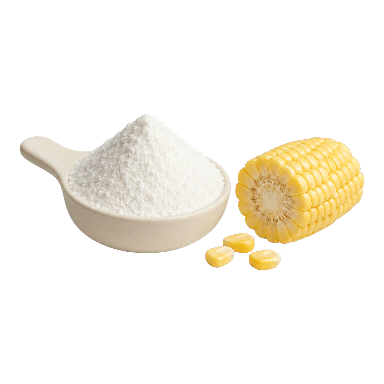 Fine white dextrin powder with waxy maize