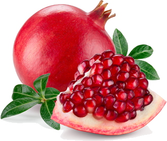 Pomegranate fruit and seeds representing the fruit extract